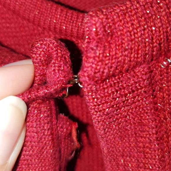 5 for $25 | Vintage Emma James Shimmer Short Sleeve Blouse and Cardigan Set - Picture 3 of 13